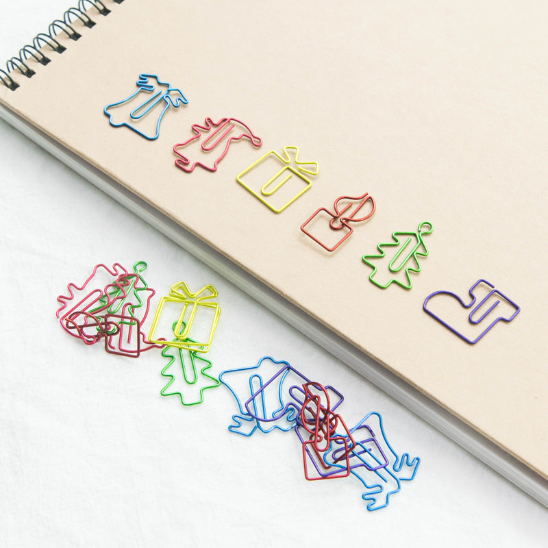 Christmas Creative Special-shaped Color Paper Clips 18 Pieces - Minihomy