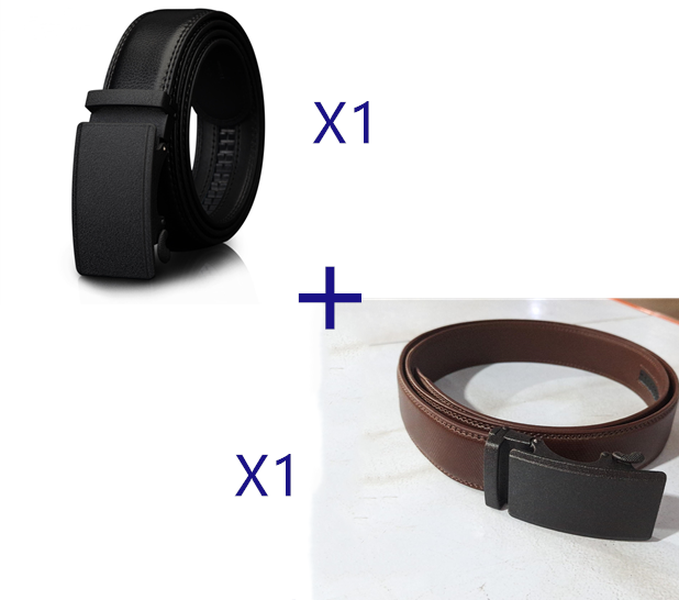 Automatic Buckle Two-layer Cowhide Belt Men - Minihomy