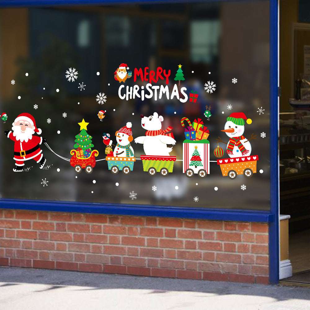 Christmas decorations store window stickers - Minihomy