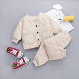 Plus Velvet Thickening Two-piece Baby Suit - Minihomy