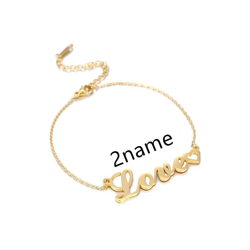 Personalized DIY Custom Name Bracelet Stainless Steel - Minihomy