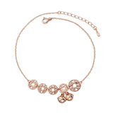 Rose Gold Bells Anklet Boho Stainless Steel Coin Charms Chain Anklets