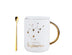 12 constellation roasted flower ceramic mug gift spoon - Minihomy