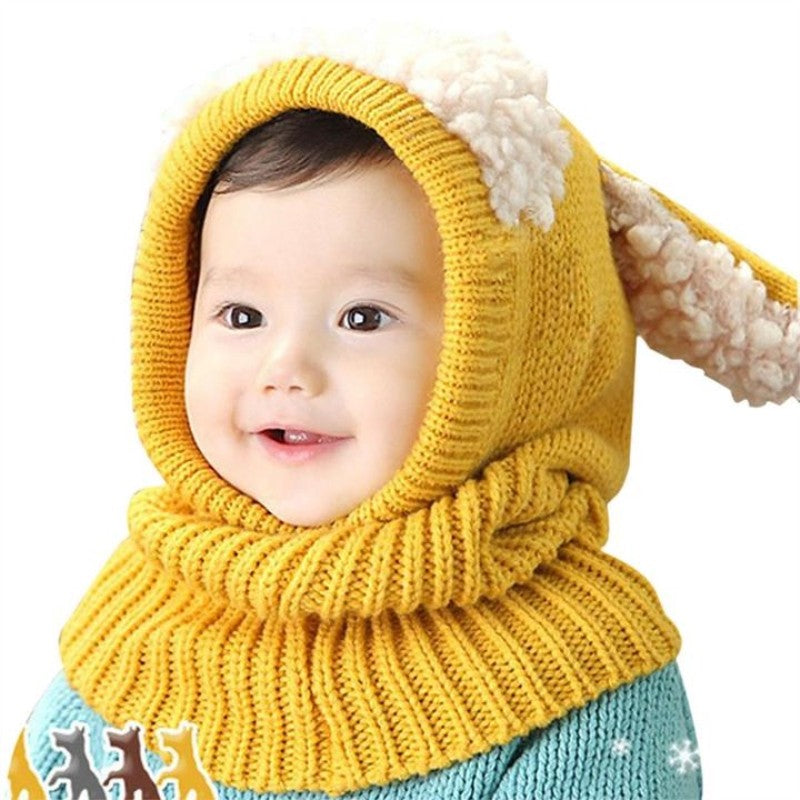 Kids Baby Winter Cotton Knitted Fur Pom Cute Children Hat - Minihomy