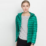 Lightweight Down Jacket Women Short Hooded - Minihomy