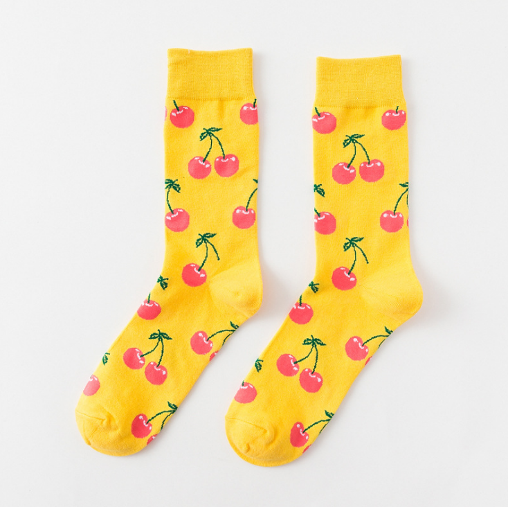 Happy tube socks fruit banana men's and women's socks - Minihomy