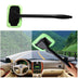 Car Window Windshield Wiper Microfiber Cloth Auto Window Cleaner Long Handle Car Washable Brush Clean Tool - Minihomy