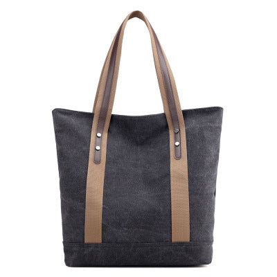 Women's canvas tote shoulder bag