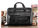 Large Capacity Leather Men's Briefcase Top Layer Cowhide Messenger Bag - Minihomy