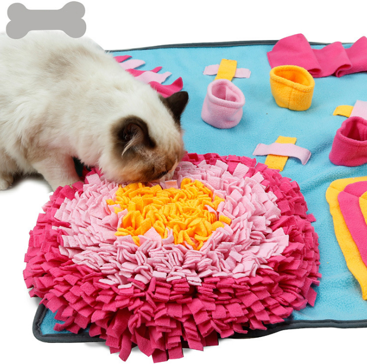 Pet Sniffing Pad Training Blanket Feeding Mat Dog Foraging Skills Toys Pet Activity Training Blanket - Minihomy