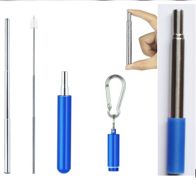 Telescopic colorful stainless steel straw