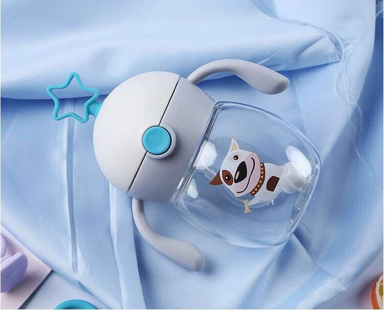 Infant high-end cup antenna baby straw cup learn to drink cup anti-fall - Minihomy