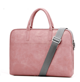 Faux Leather Laptop Bag For Women - Minihomy