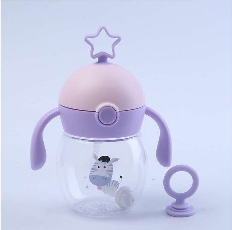 Infant high-end cup antenna baby straw cup learn to drink cup anti-fall - Minihomy