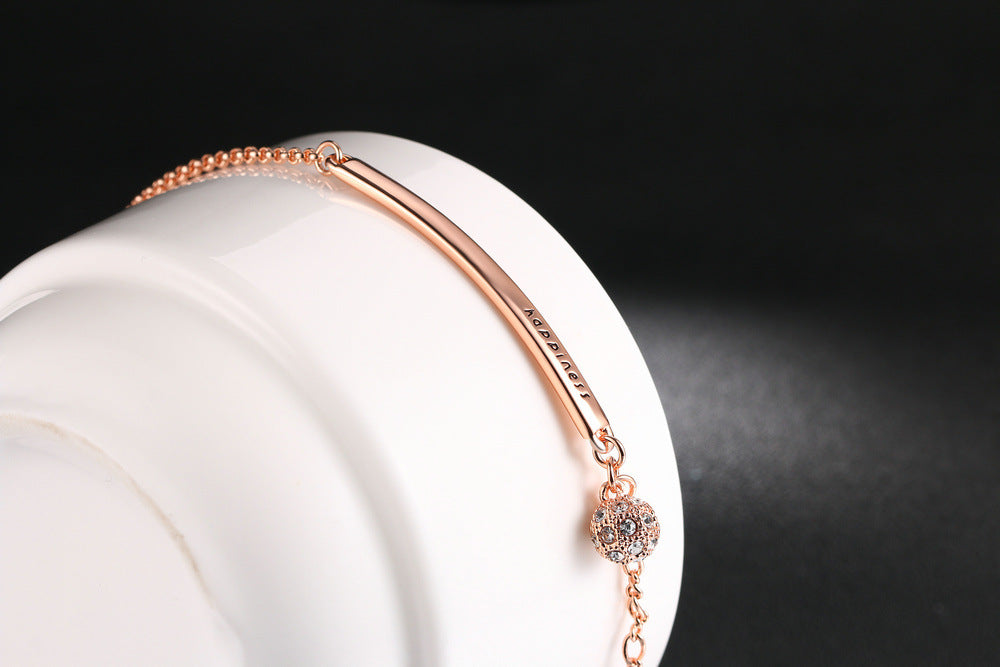 Rose Gold Plated Zircon Bracelet