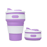 Silicone Portable Straw Water Folding Cup