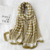 Fake Travel Shawl Geometric Plaid Scarf - Minihomy