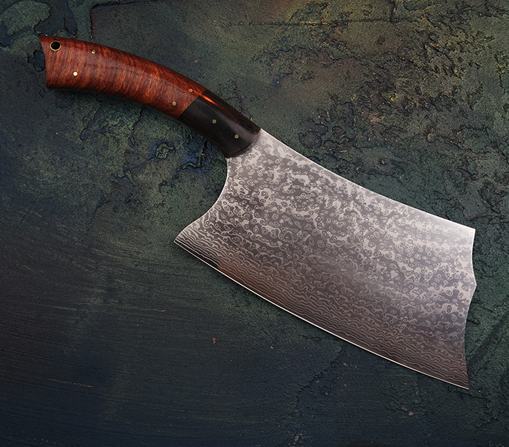 Hand-Patterned Steel Knife: Unique Kitchen Tool - Minihomy