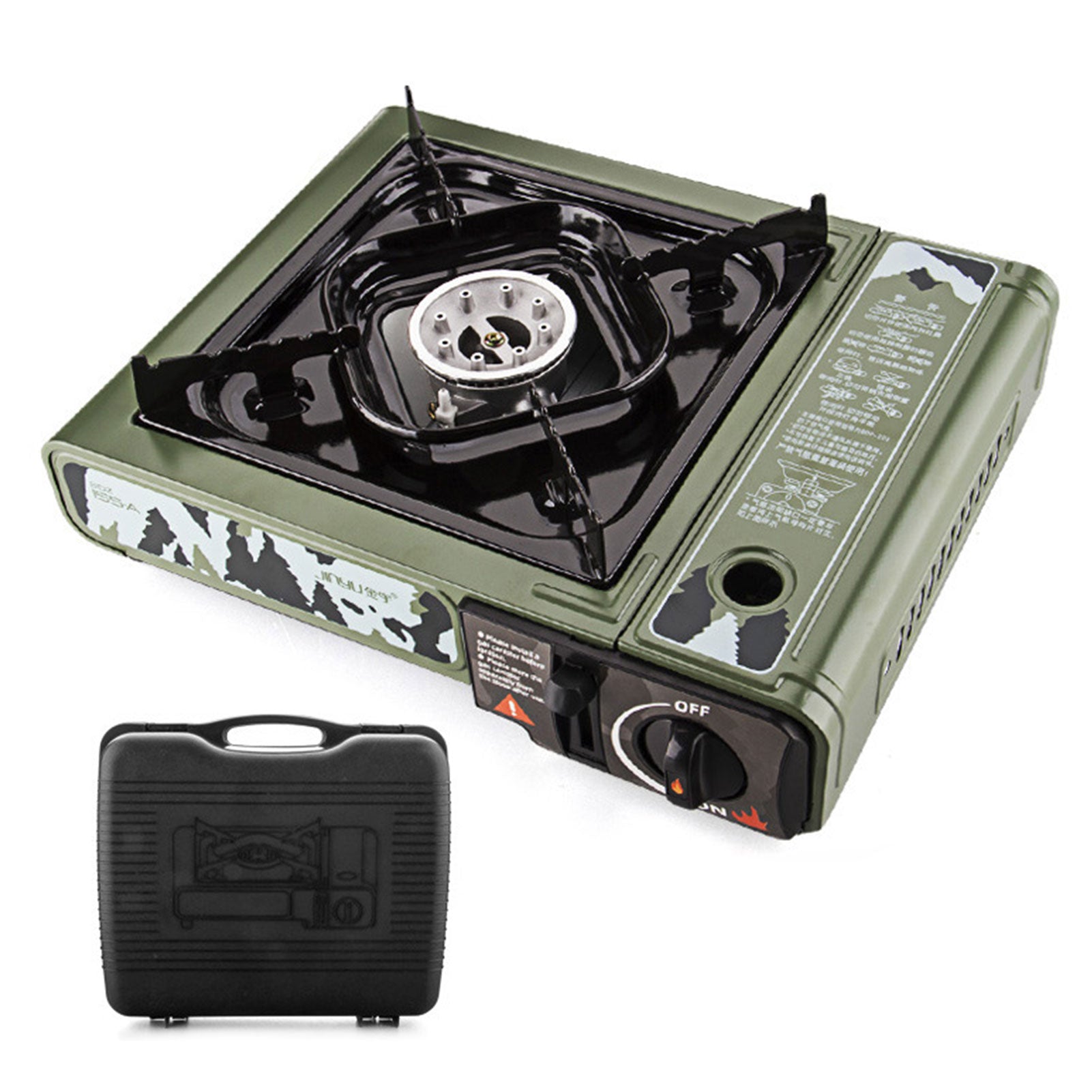 Portable Gas Stove With Map Hot Pot Waska Fuel Tank Barbecue Outdoor Camping Stove - Minihomy