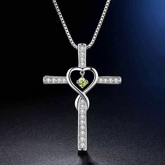 Cross Religious Belief Inlaid Zircon Pendant - Minihomy