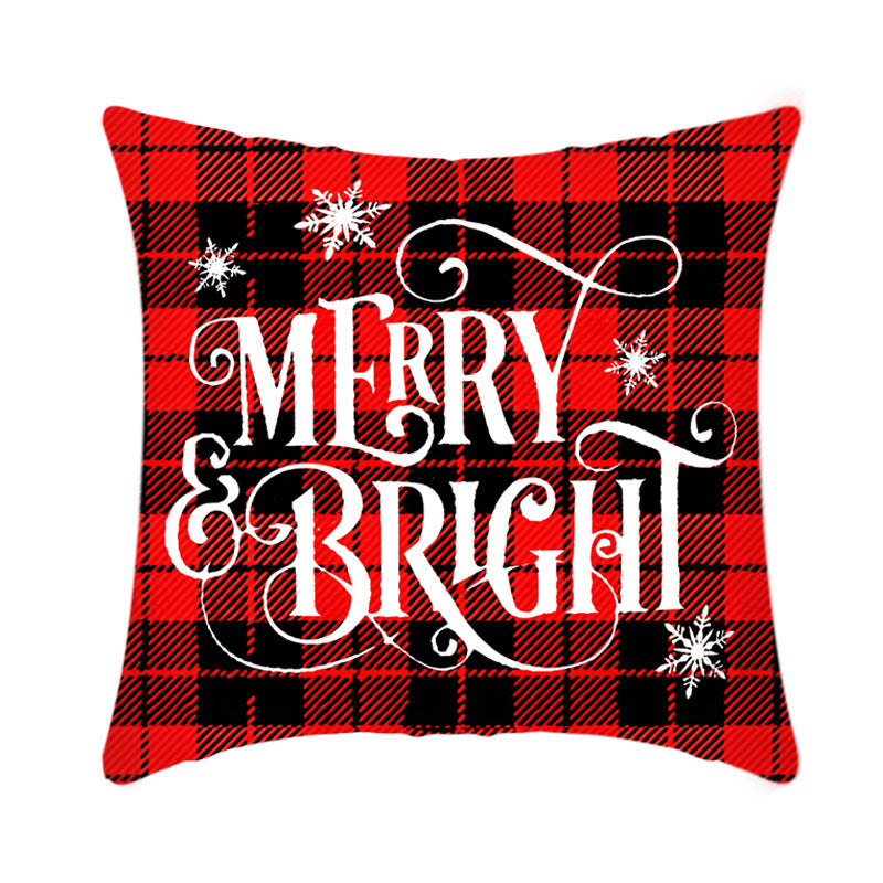 Merry Christmas Cushion Cover Sofa Pillow Cover Home Decor Pillowcase Christmas Decoration - Minihomy