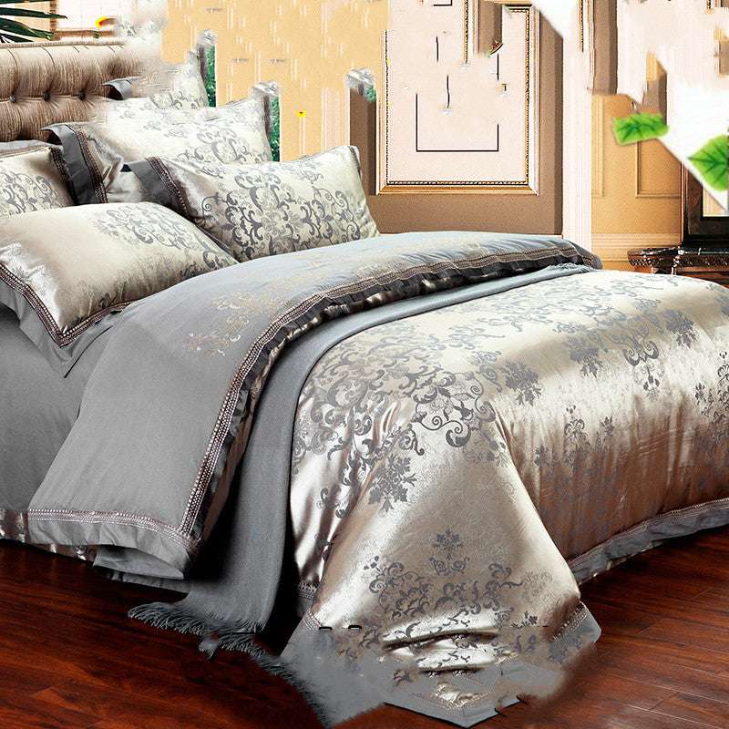 Ice Silk Jacquard High-end Linen And Cotton Bedding Set - Minihomy