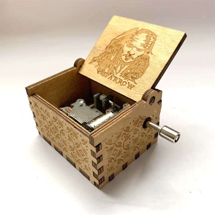 Antique Carved Wooden Hand Crank Spirited Away Music Box Christmas Gift Birthday Gift Party Decoration - Minihomy