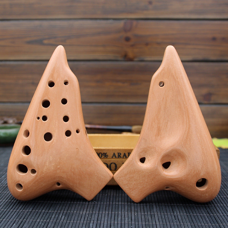 Double-Pipe Ocarina Alto C Wide-Range Wind Instrument - Minihomy