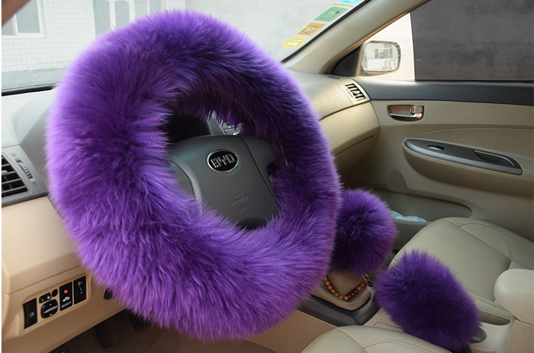 Sheepskin And Wool Steering Wheel Cover