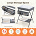 Baby Storage Folding Diaper Changing Table-Gray - Color: Gray - Minihomy