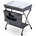 Portable Adjustable Height Newborn Nursery Organizer with wheel-Gray - Color: Gray - Minihomy