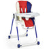 Baby High Chair Foldable Feeding Chair with 4 Lockable Wheels-Red - Color: Red - Minihomy