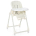 Folding High Chair with Height Adjustment and 360? Rotating Wheels - Color: Beige - Minihomy