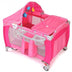 Foldable Baby Crib Playpen with Mosquito Net and Bag-Pink - Color: Pink - Minihomy