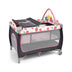 3-in-1 Portable Baby Playard with Zippered Door and Toy Bar - Color: Black & Red - Minihomy