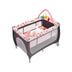 3-in-1 Portable Baby Playard with Zippered Door and Toy Bar - Color: Black & Red - Minihomy