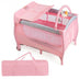 Foldable Safety  Baby Playard for Toddler Infant with Changing Station-Pink - Color: Pink - Minihomy