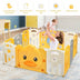 12-Panel Foldable Baby Playpen with Sound - Color: Yellow - Size: 12-Panel - Minihomy