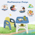 Kids Activity Table and Chair Set with Montessori Toys for Preschool and Kindergarten-Blue - Minihomy