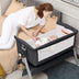 Portable Baby Bedside Sleeper with Adjustable Heights and Angle-Gray - Color: Gray - Minihomy