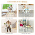 4-in-1 Baby Convertible Toddler Table Chair Set with PU Cushion-Beige - Color: Beige - Minihomy