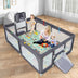 Large Baby Playpen with Mat and Ocean Balls-Dark gray - Color: Dark Gray - Minihomy