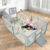 Large Baby Playpen with Mat and Ocean Balls-Light gray - Color: Light Gray - Minihomy