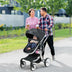 Folding Aluminum Infant Reversible Stroller with Diaper Bag-Black - Color: Black - Minihomy