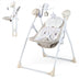 Electric Foldable Baby Rocking Chair with Adjustable Backrest-Beige - Color: Beige - Minihomy