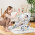 2-in-1 Baby Bouncer with 3-Level Adjustable Backrest-Gray - Color: Gray - Minihomy