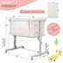 Portable Baby Bedside Bassinet with 5-level Adjustable Heights and Travel Bag-Beige - Color: Beige - Minihomy