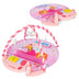 Baby Activity Play Piano Gym Mat with 5 Hanging Sensory Toys-Pink - Color: Pink - Minihomy