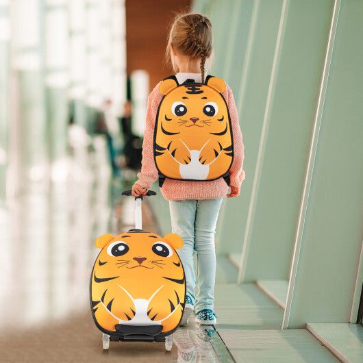 Lightweight and Portable Rolling Suitcase for Children-Yellow - Color: Yellow - Minihomy