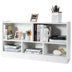 Kids 2-Shelf Bookcase 5-Cube Wood Toy Storage Cabinet Organizer-White - Color: White - Minihomy